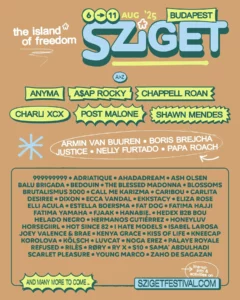 Line Up Sziget Festival 2025 Line up Sziget Festival Budapest 2025